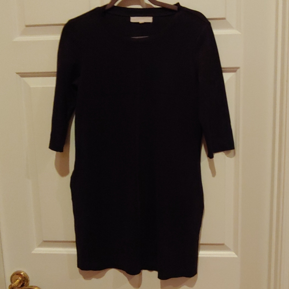 3/4 sleeve sueded dress